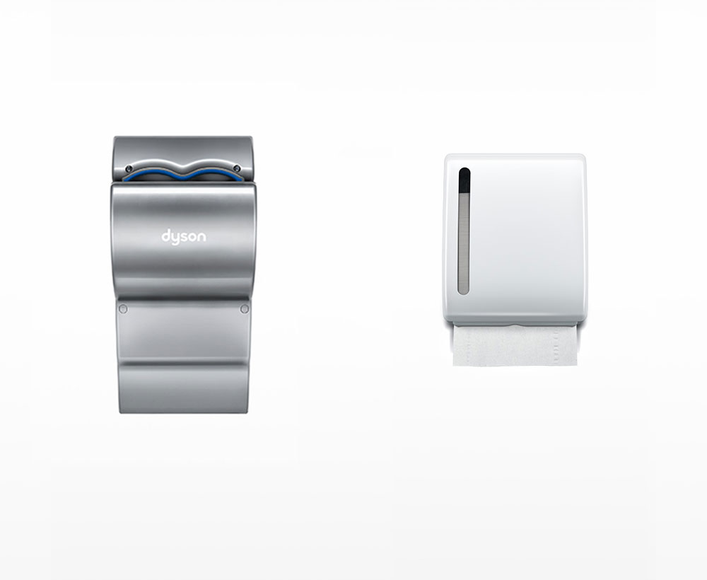 Dyson Airblade dB hand dryer costs compared to paper towels and other hand dryers
