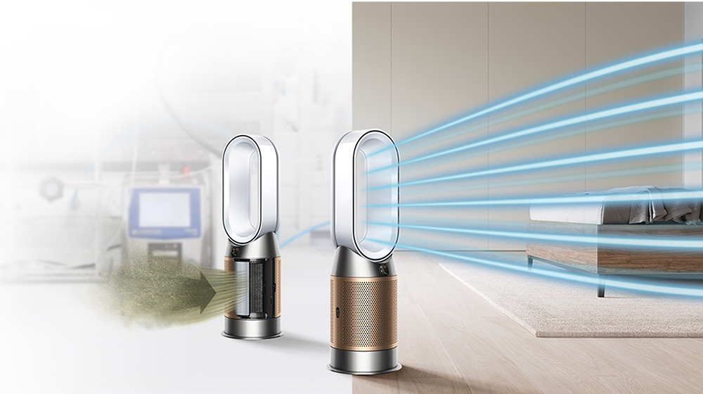 Purifier ingesting gas and releasing purified air  