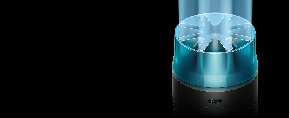 The Dyson HushJet Compact Purifier projects airflow through the hush kit.