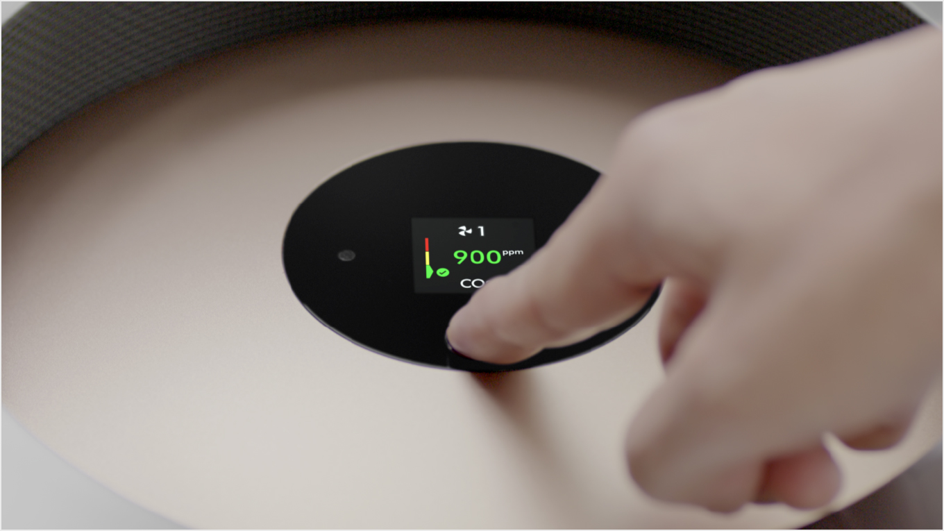 LCD screen on the Dyson Purifier Big+Quiet™ Formaldehyde