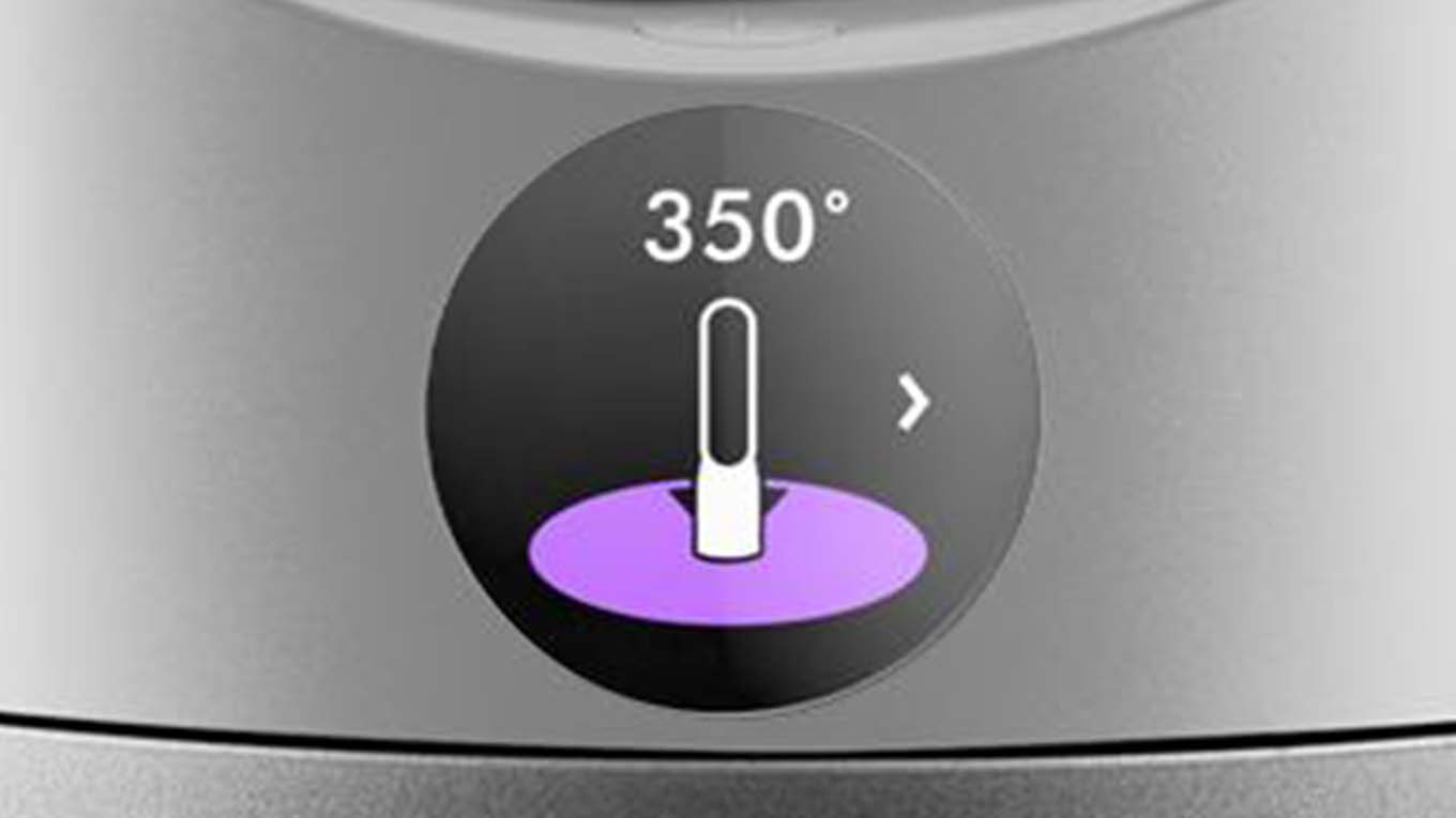 The LCD screen showing the oscillation range.