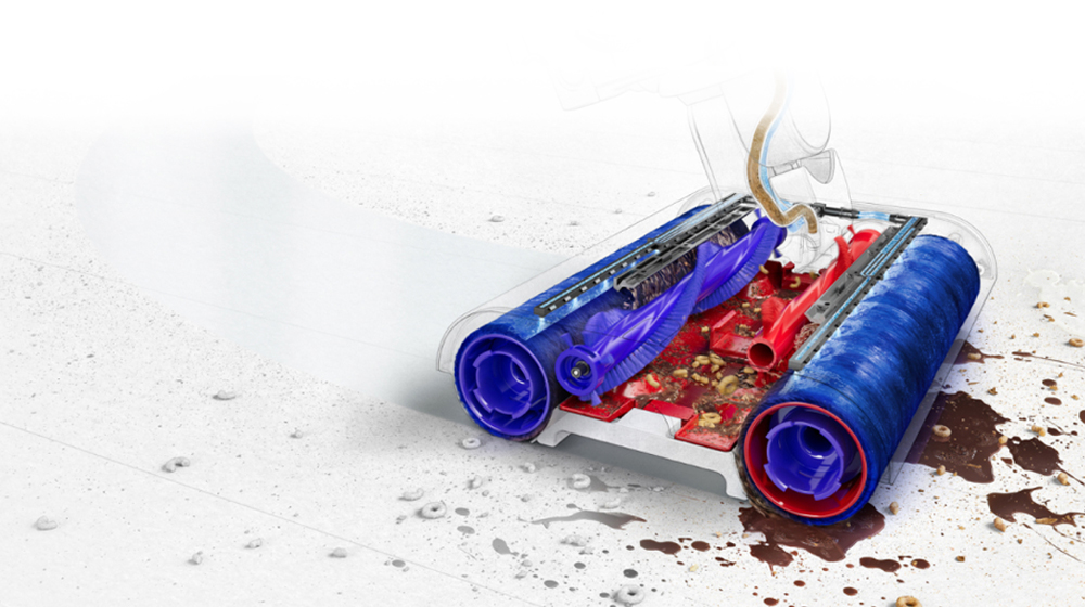 顯示內置馬達的反向旋轉滾筒的WashG1剖面圖