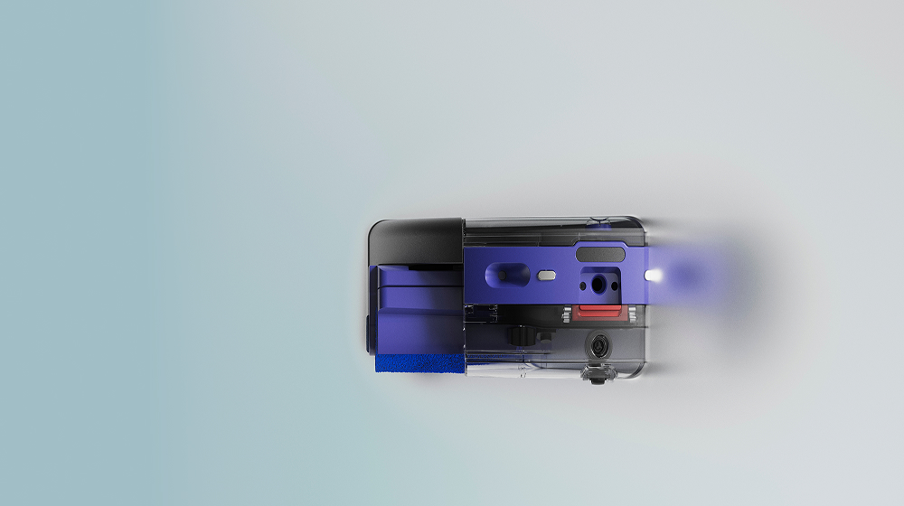 Dyson Spot+Scrub Ai 智能吸塵機器人上的光學及激光LiDAR感應器。