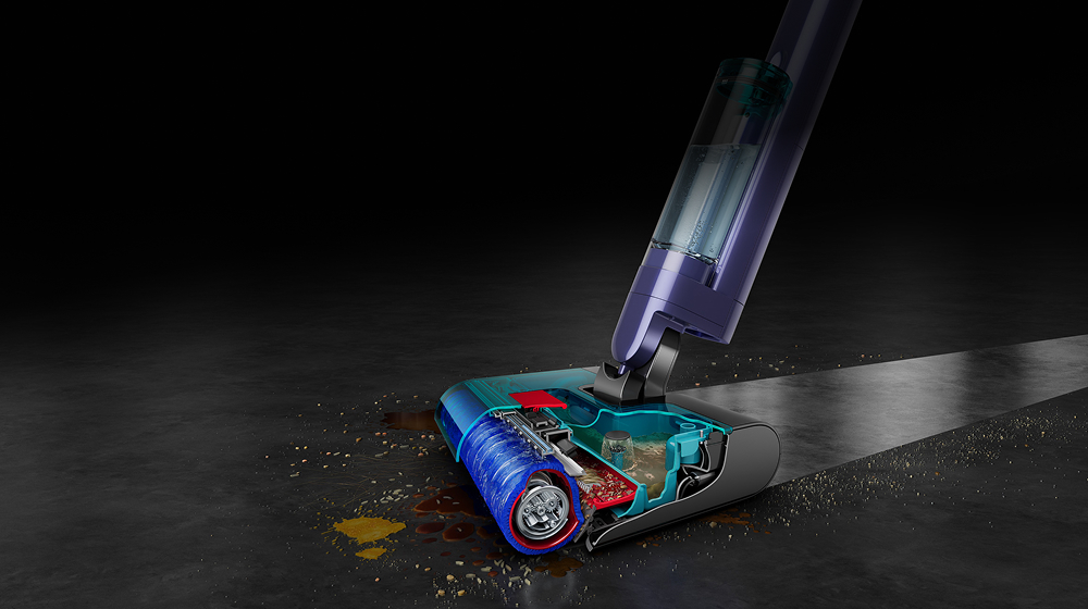 從 Dyson Clean+Wash Hygiene 洗地機的污水系統移除托盤蓋。