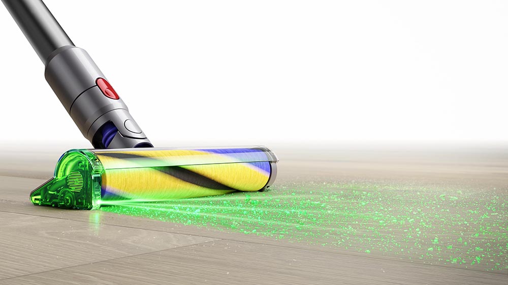 Digital Motorbar™ XL cleaner head cleaning carpet and hard floor