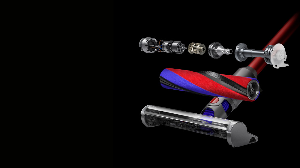 Cutaway image of the 40% lighter Dyson V8 Slim Fluffy cleaner head