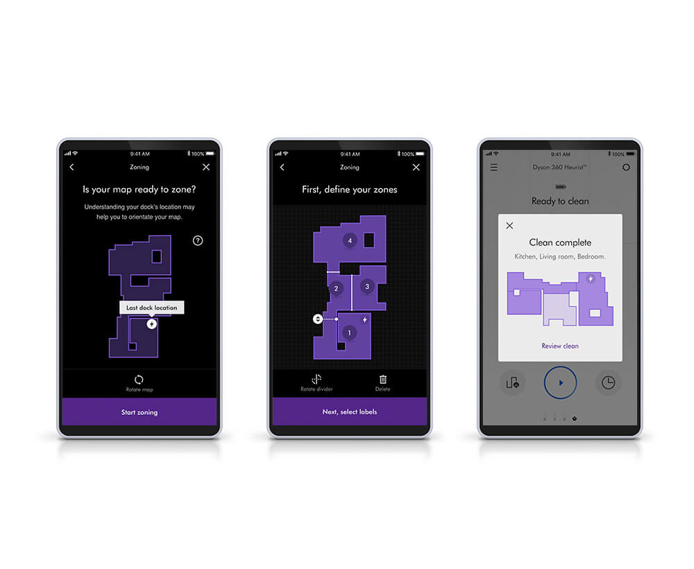 在手機上顯示的分區畫面