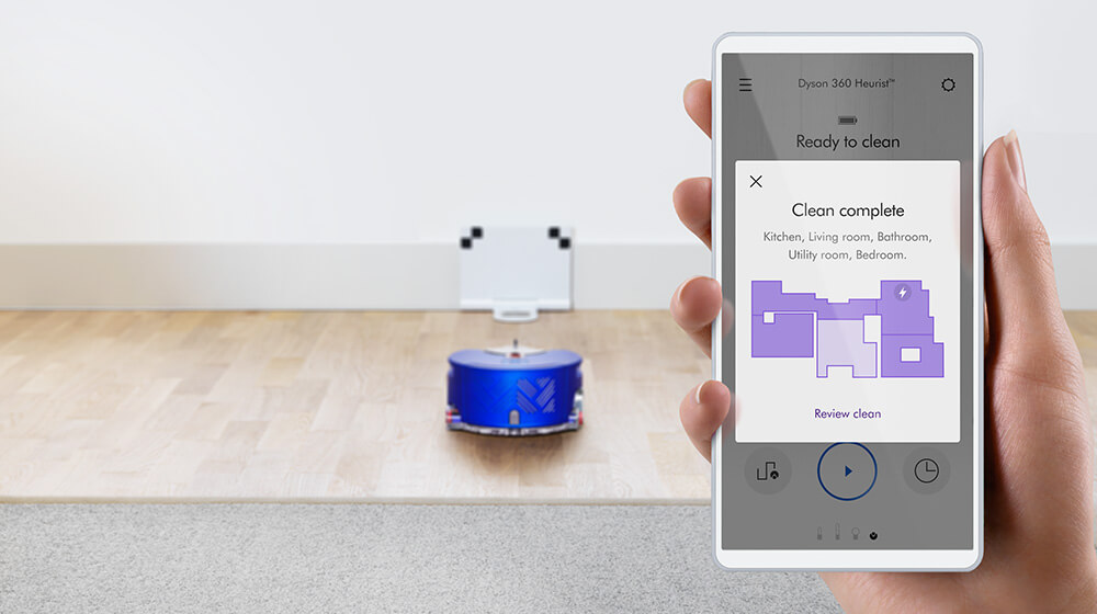 控制Dyson 360 Heurist吸塵機器人的Dyson Link應用程式 