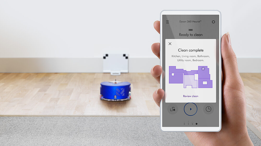 控制Dyson 360 Heurist吸塵機器人的Dyson Link應用程式 