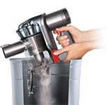 Demonstration of emptying the DC56 Dyson Hard bin