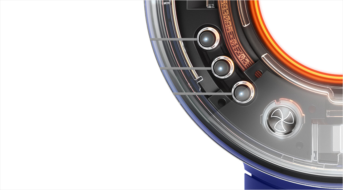 Close-up of airflow settings