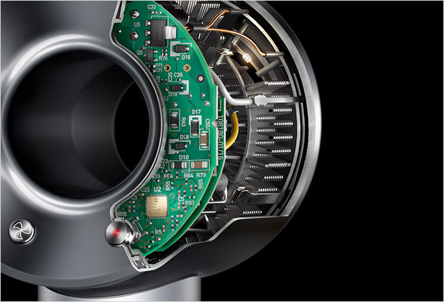 Вид фена Dyson Supersonic™ в разрезе