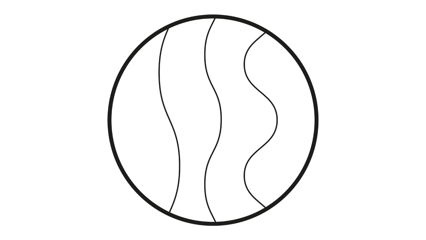 Line drawing of type 2 hair